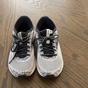 Women's Brooks Revel 3  Black & White Knit Running Sneakers